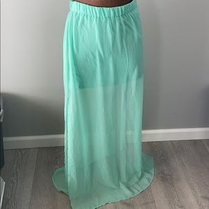 Express medium see through maxi skirt